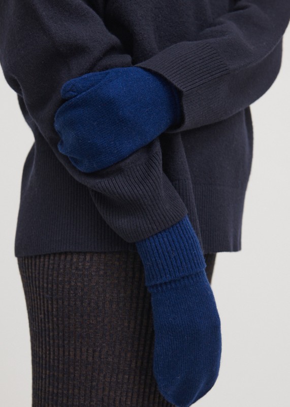 Lambswool Mittens, royal blue