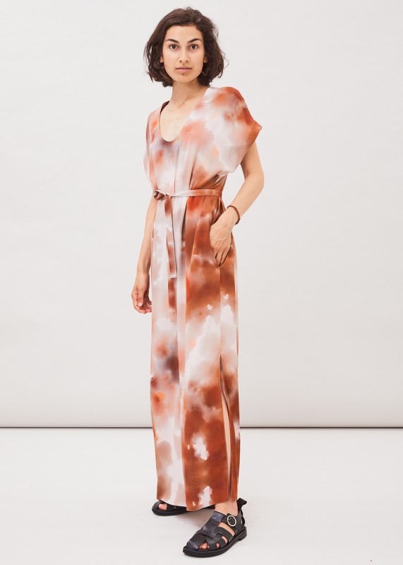 KIRSI - Long Printed Viscose Dress