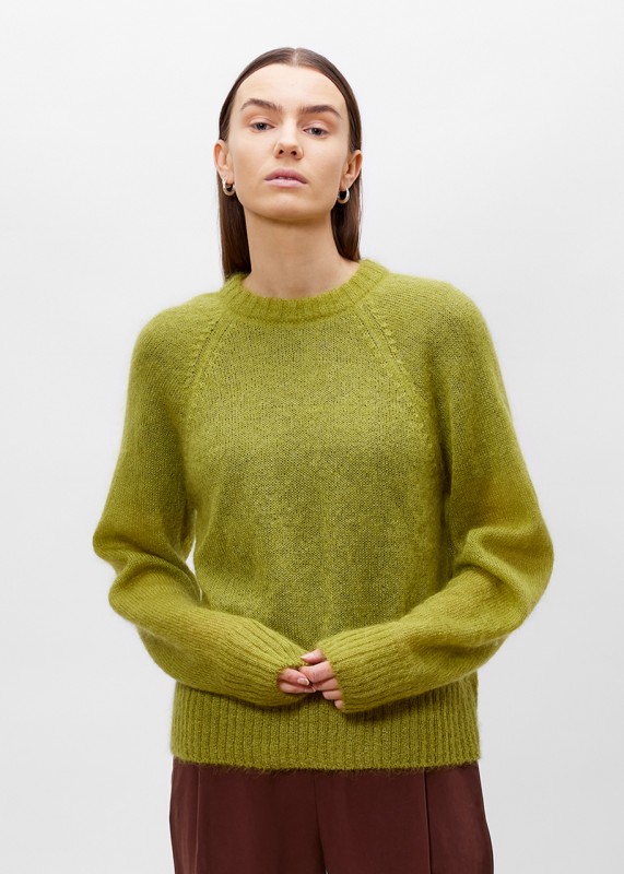 LOE- silk mohair sweater, anise