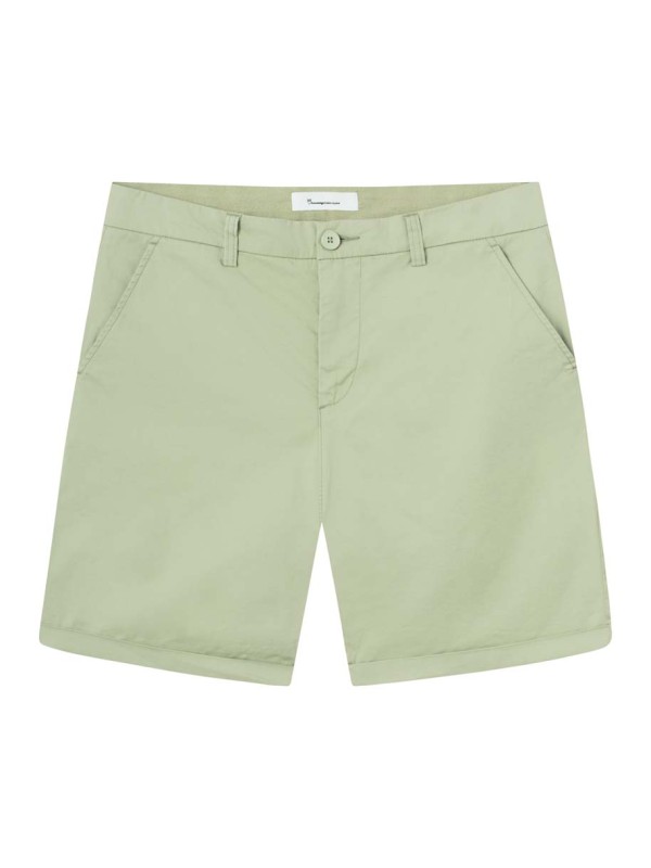 Regular chino poplin shorts swamp / Knowledge cotton apparel