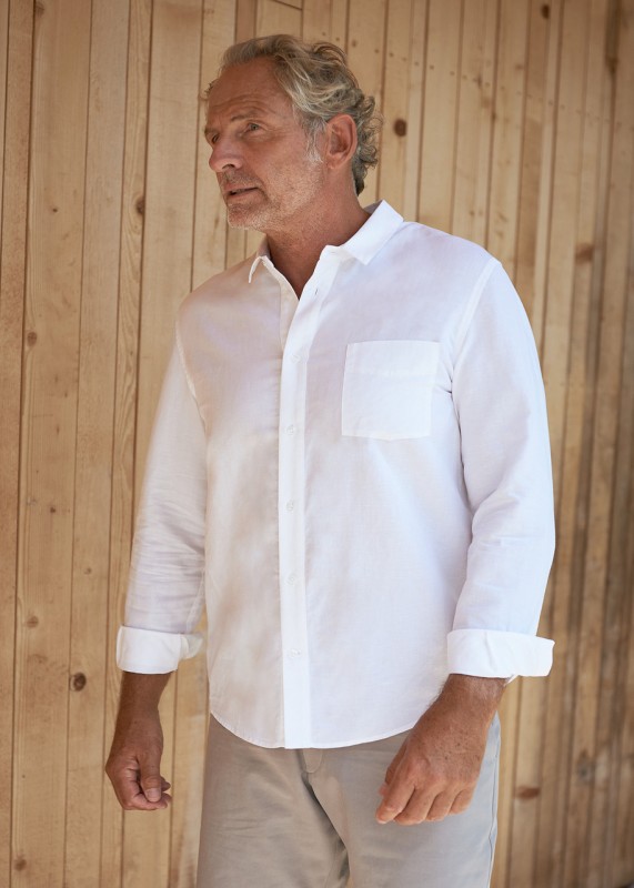 SIMON Shirt, white linen