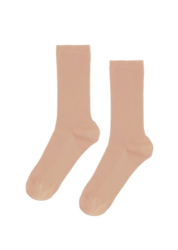 Women classic organic sock - faded pink