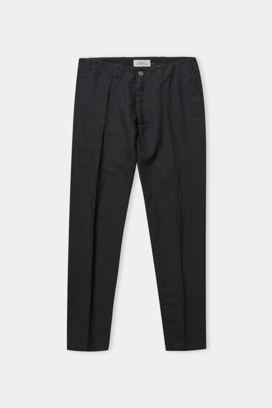 JOSTHA Regular Trousers - black linen