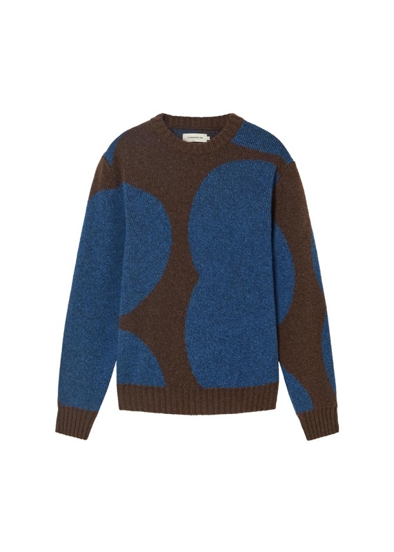 KHEM Knitted sweater dots blue