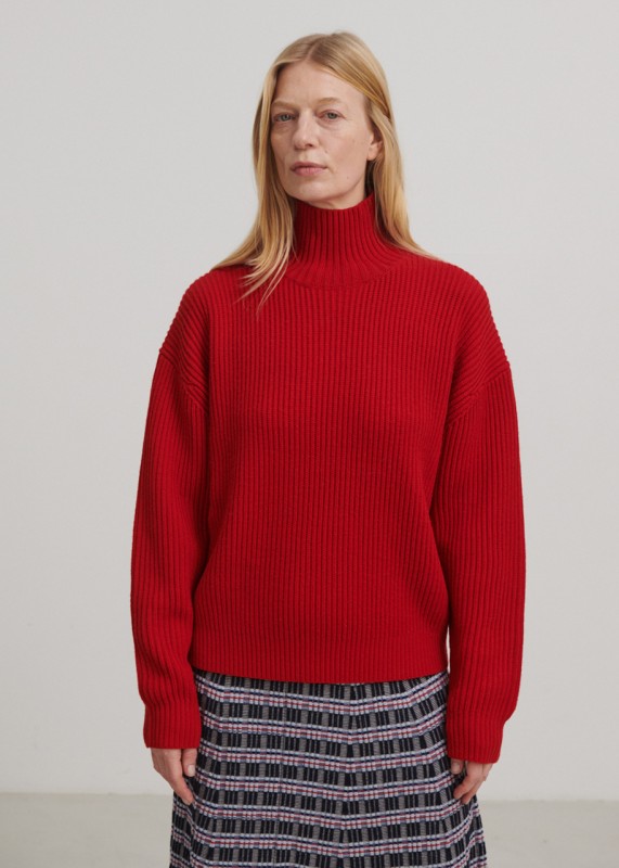 Chunky Sweater, pure red