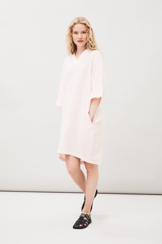 DALE - Organic Cotton Tunic Dress rose