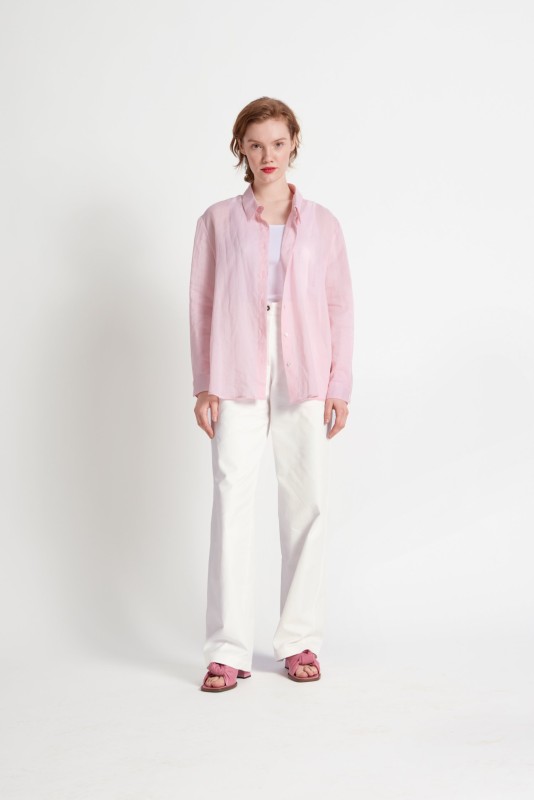 Annette Rufeger / Oversized Hemd, rosé