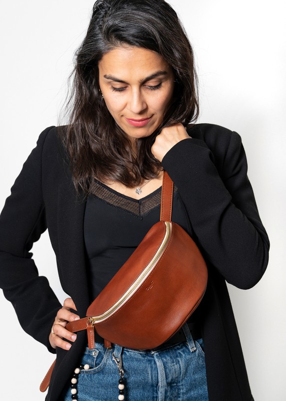 Hip Bag CAN leather cognac / ZAMT