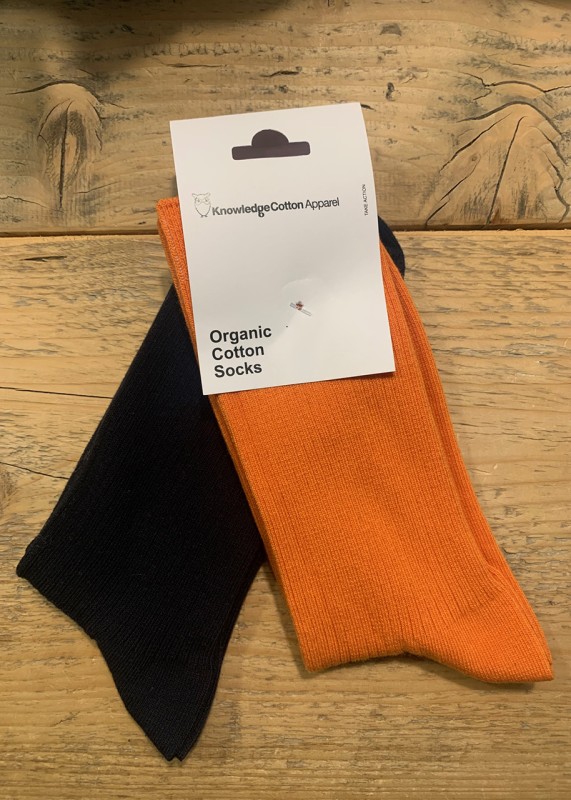 Socks double pack navy orange