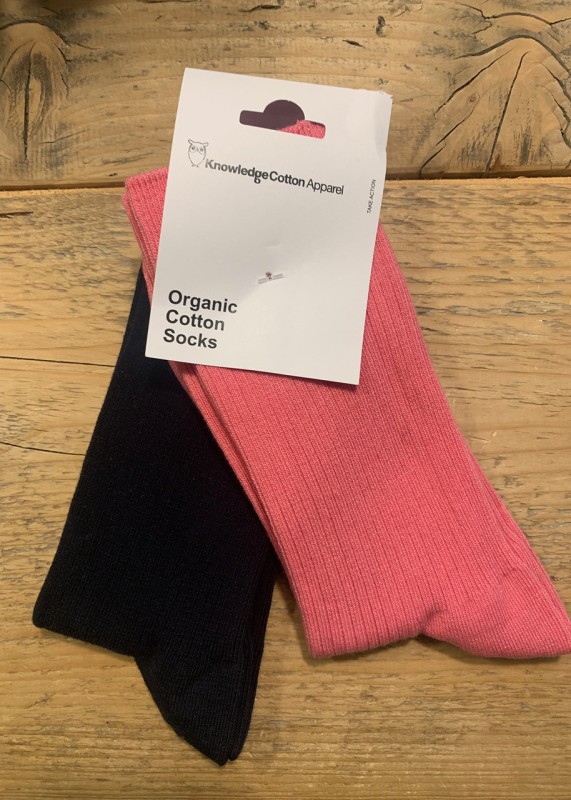 Socks double pack navy pink