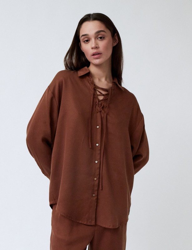 AMT / Gaia shirt, camel