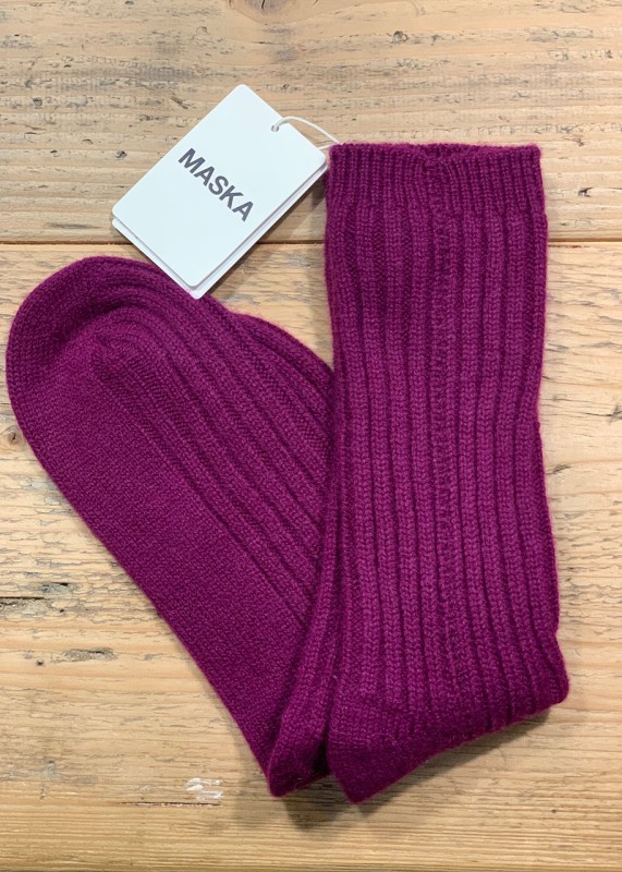 Maska / Bio Cashmere socks, violet