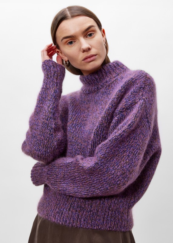 Maska Dana - Mohair silk wool mock neck sweater
